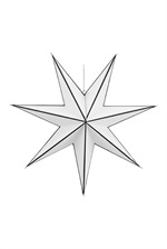 House Doctor stjerne hvid 9 point 60 cm - Fransenhome